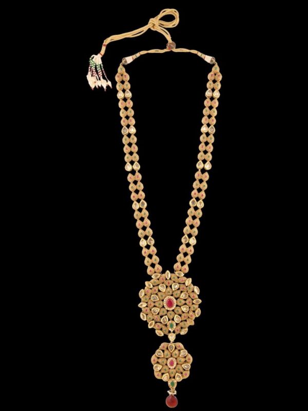 Buy Unique Semi Gold Polished Antique Kundan Jewelry for Bride - Image 6