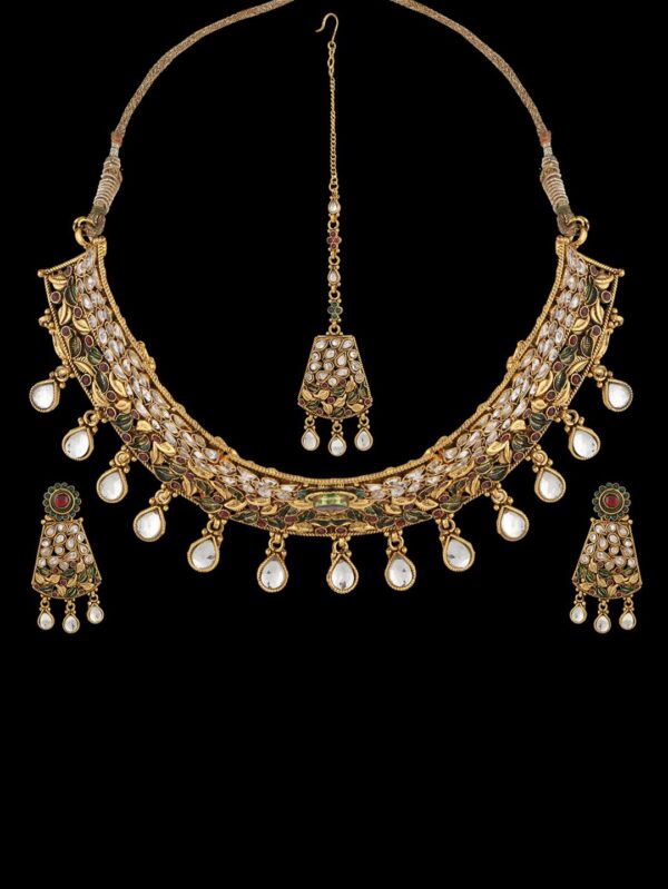 Buy Antique Vintage Gold polish South Bridal Set - Image 6