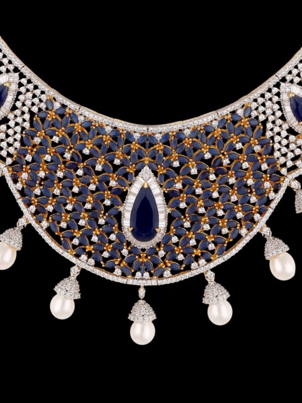 Buy Starstruck Stardust Symphony American Diamond Necklace Set - Image 4