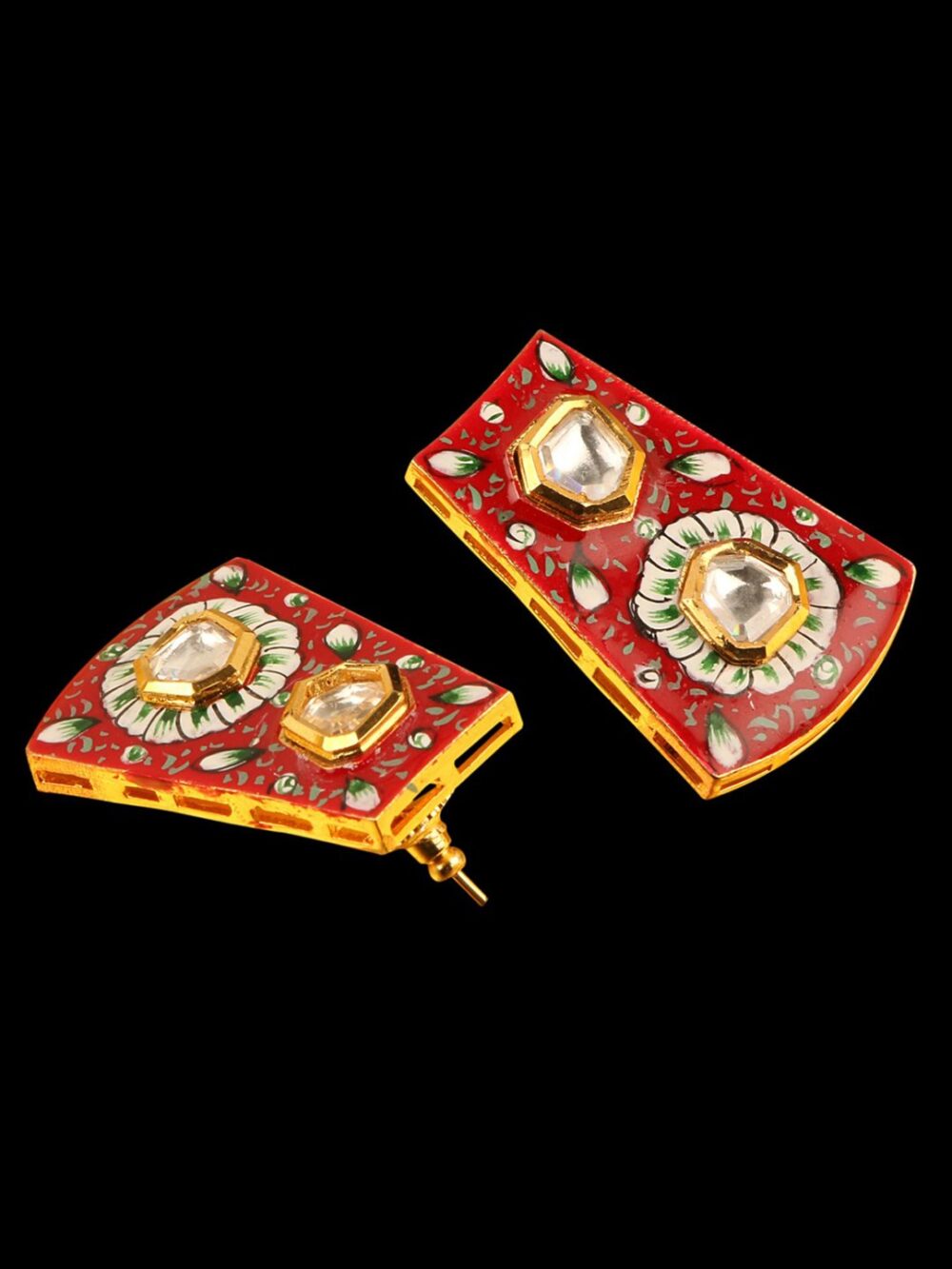 Traditional Micro Gold Polished Nath Polki/Kundan N293CON - Image 7