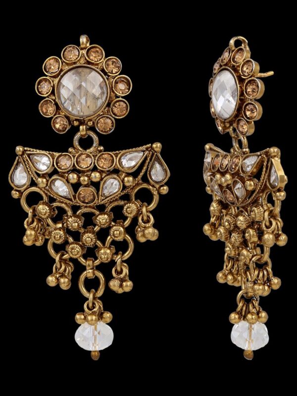 Buy Heavy Gold Polished Antique Bridal Jewelry Set - Image 4