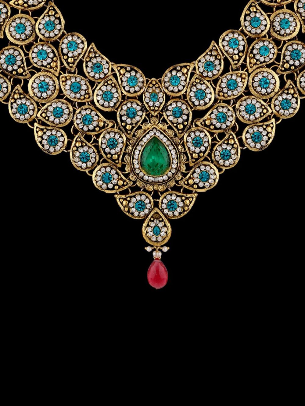 Buy Beautiful Traditional Half Micro Gold Polished Jewellery - Image 7