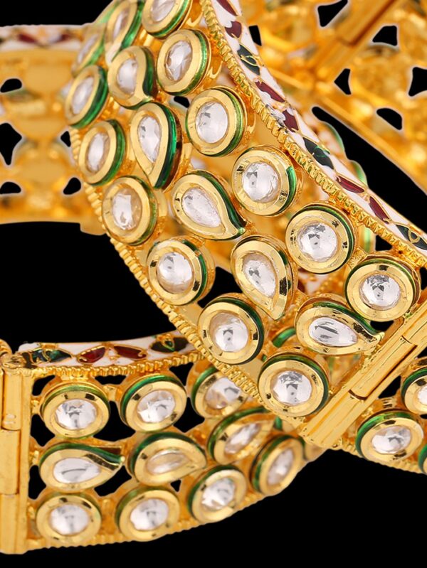 Antique Vilandi Studded Gold Bangles - Image 4
