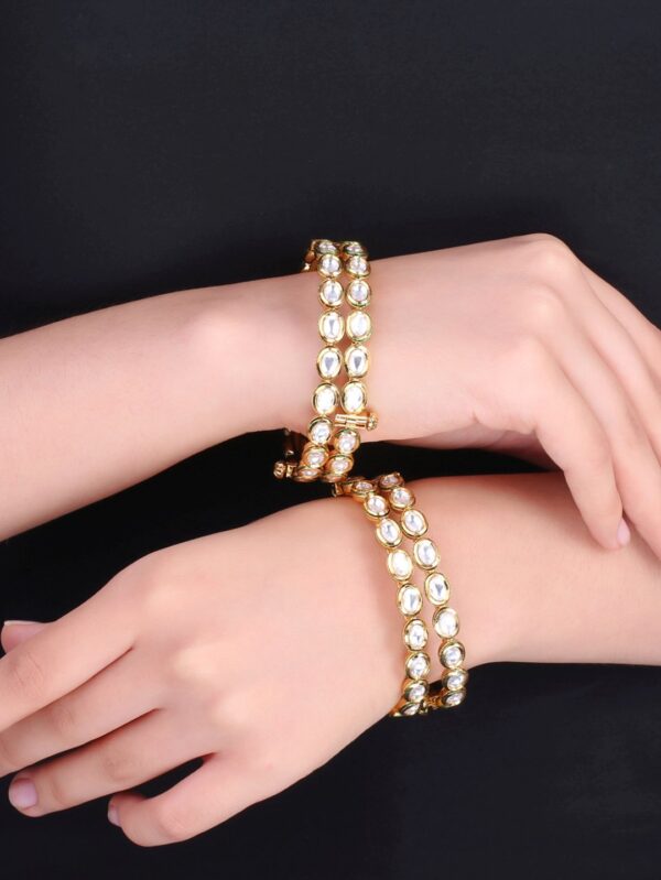 Simple Oval Studded Bangles - Image 5