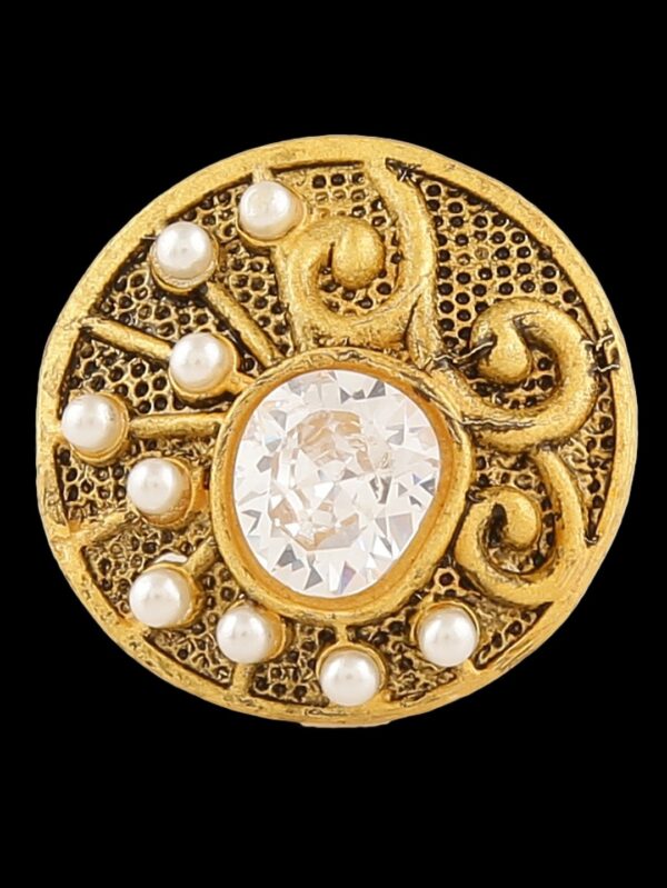 Antique and Pearl Finger Ring - Image 4