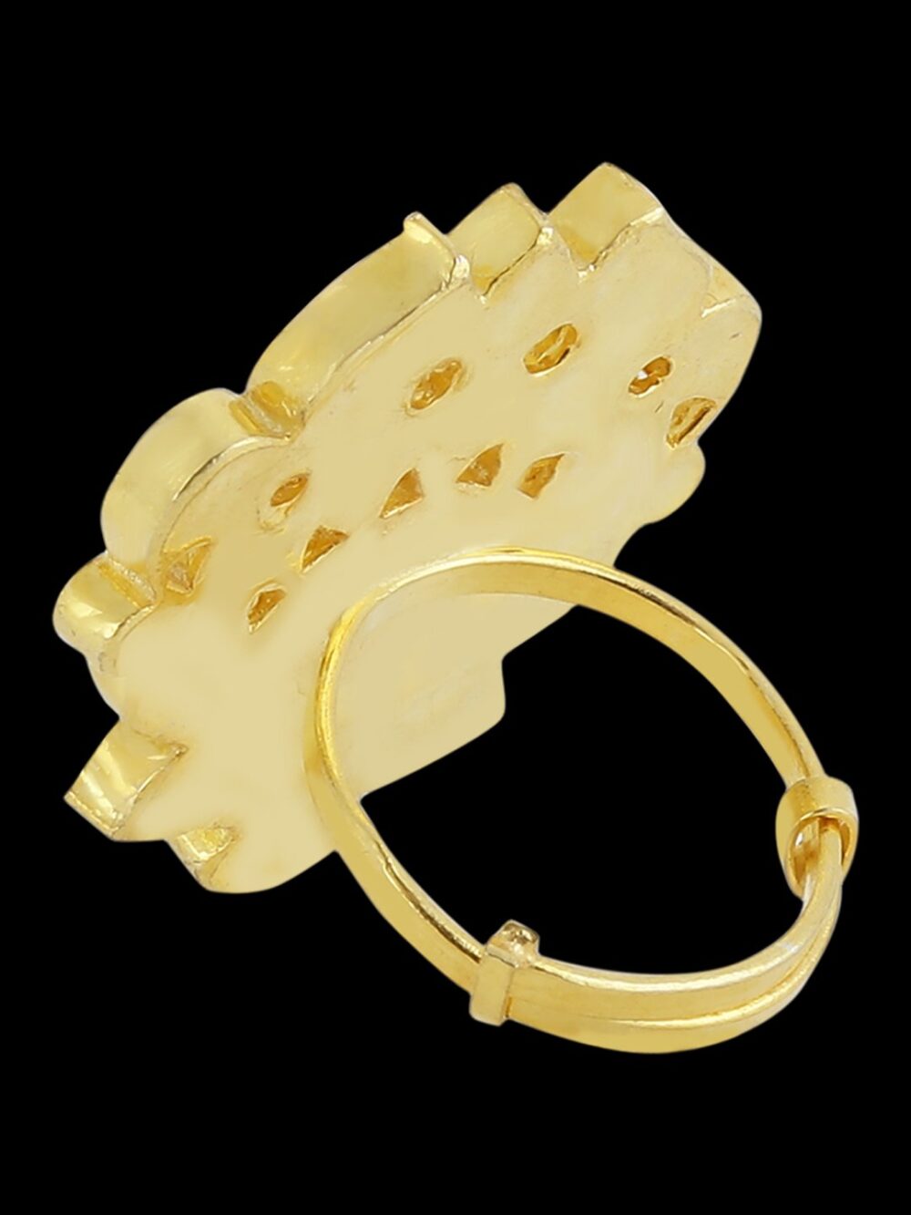 Unique Kundan Stone Finger Ring - Image 6