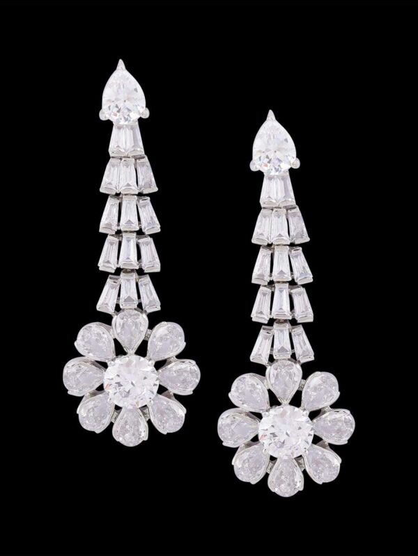 Indian Traditional American Diamond Earrings - Image 4