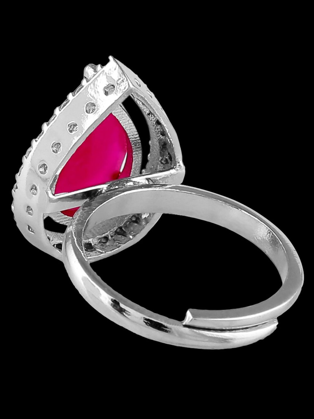Simple Ruby Pink Ring - Image 6