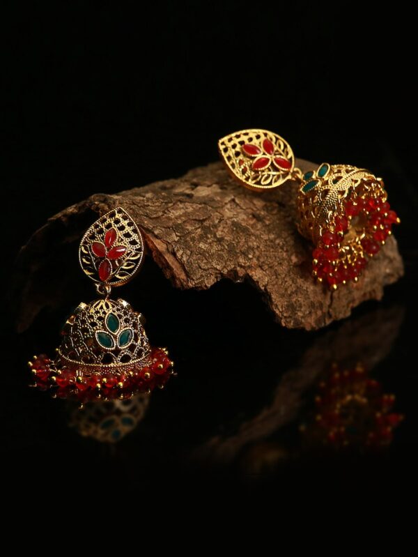 Traditional Micro Gold Polished Imitation Earrings for Women (EAR548ON) - Image 4