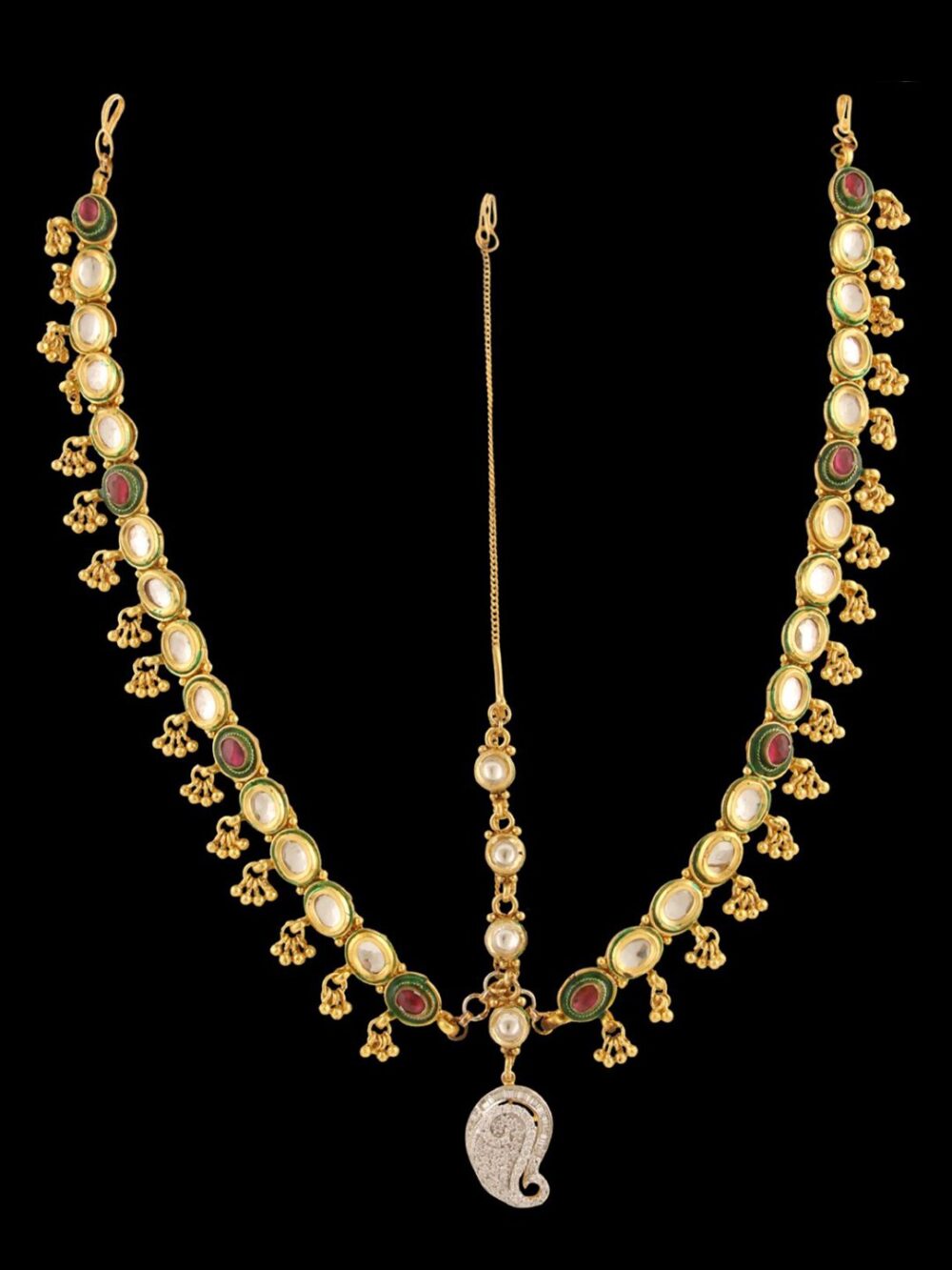 Buy Crystal Clarity Charisma American Diamond Necklace Set - Image 13