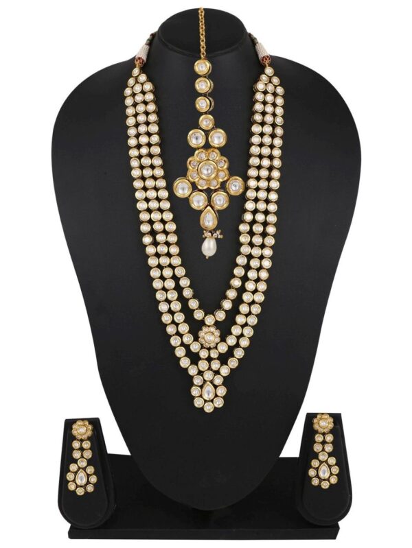 Buy Kundan Bridal Armlet and Jewelry Set - Image 2