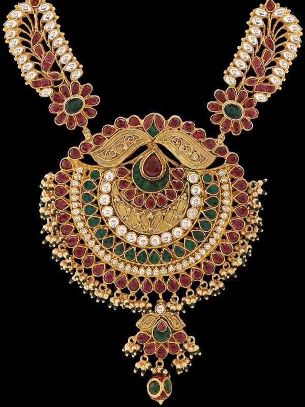 Buy Incredible Antique Traditional Vilandi/ Polki/ Kundan Jewelry Set - Image 5