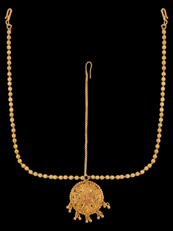 Buy Pretty Traditional Gold Polished Vilandi/ Polkki Antique Jewelry Set - Image 5