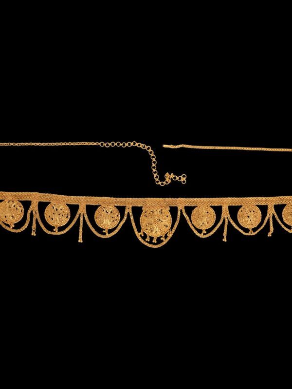 Buy Pretty Traditional Gold Polished Vilandi/ Polkki Antique Jewelry Set - Image 7