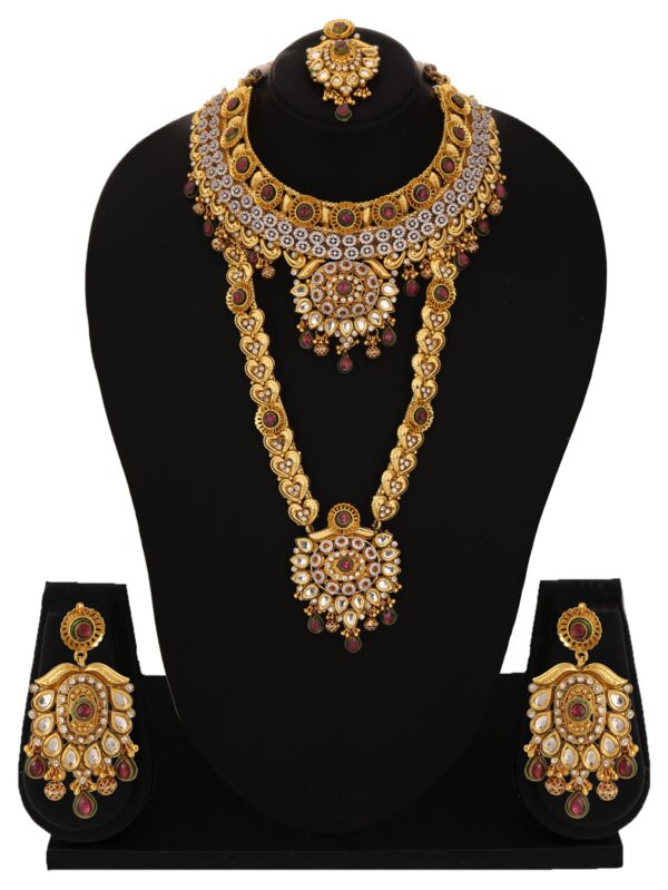 Buy Vintage Vows American Diamond Necklace Set - Image 2