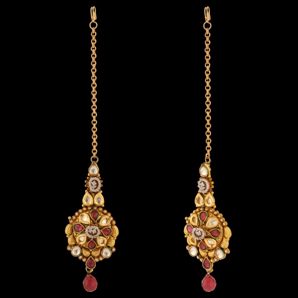 Buy Graceful Gardenia Gaze American Diamond Necklace Set - Image 2