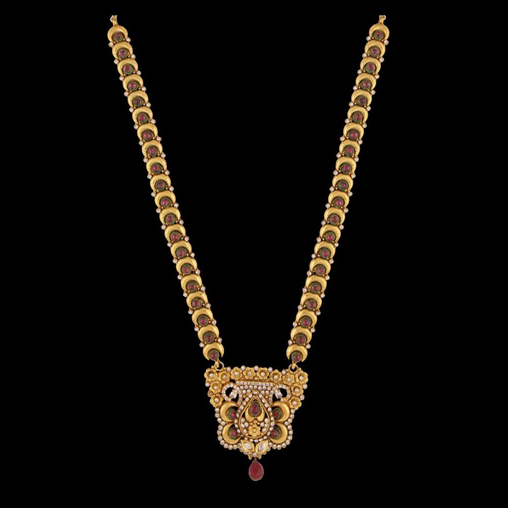 Buy Midnight Marvel Melody American Diamond Necklace Set - Image 3