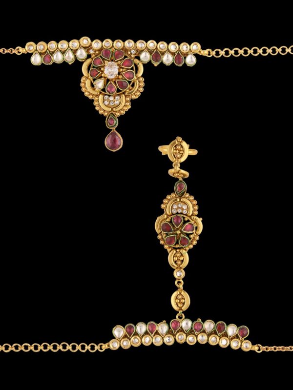 Buy Radiant Regalia American Diamond Necklace Set - Image 6
