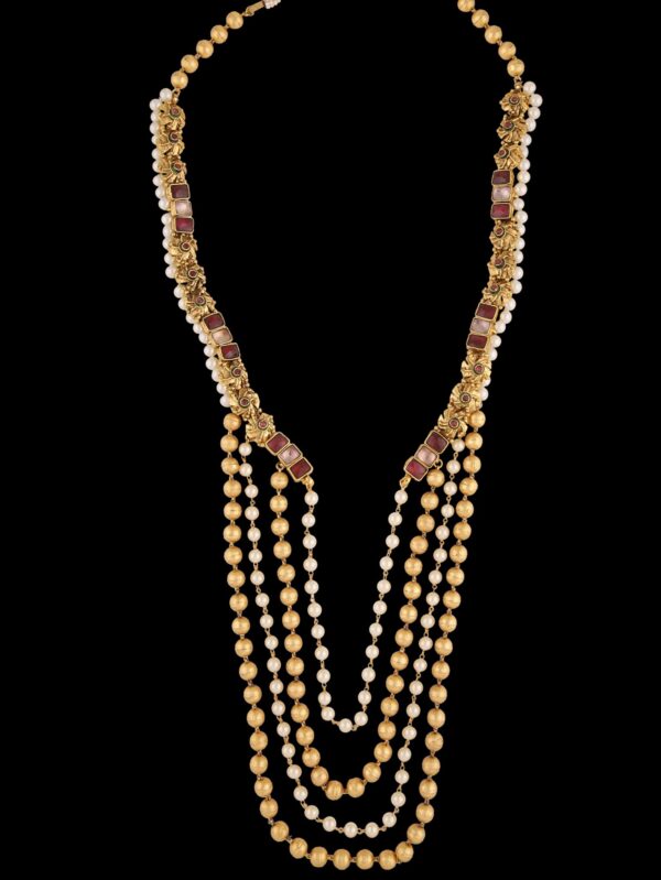 Buy Amazing Traditional Rare Semi Polished Gold Jewelry For Bride - Image 4