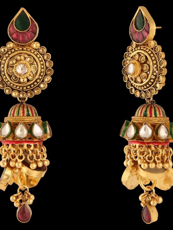Buy Regal Kundan Bridal Jewellery Set With Anklet - Image 9