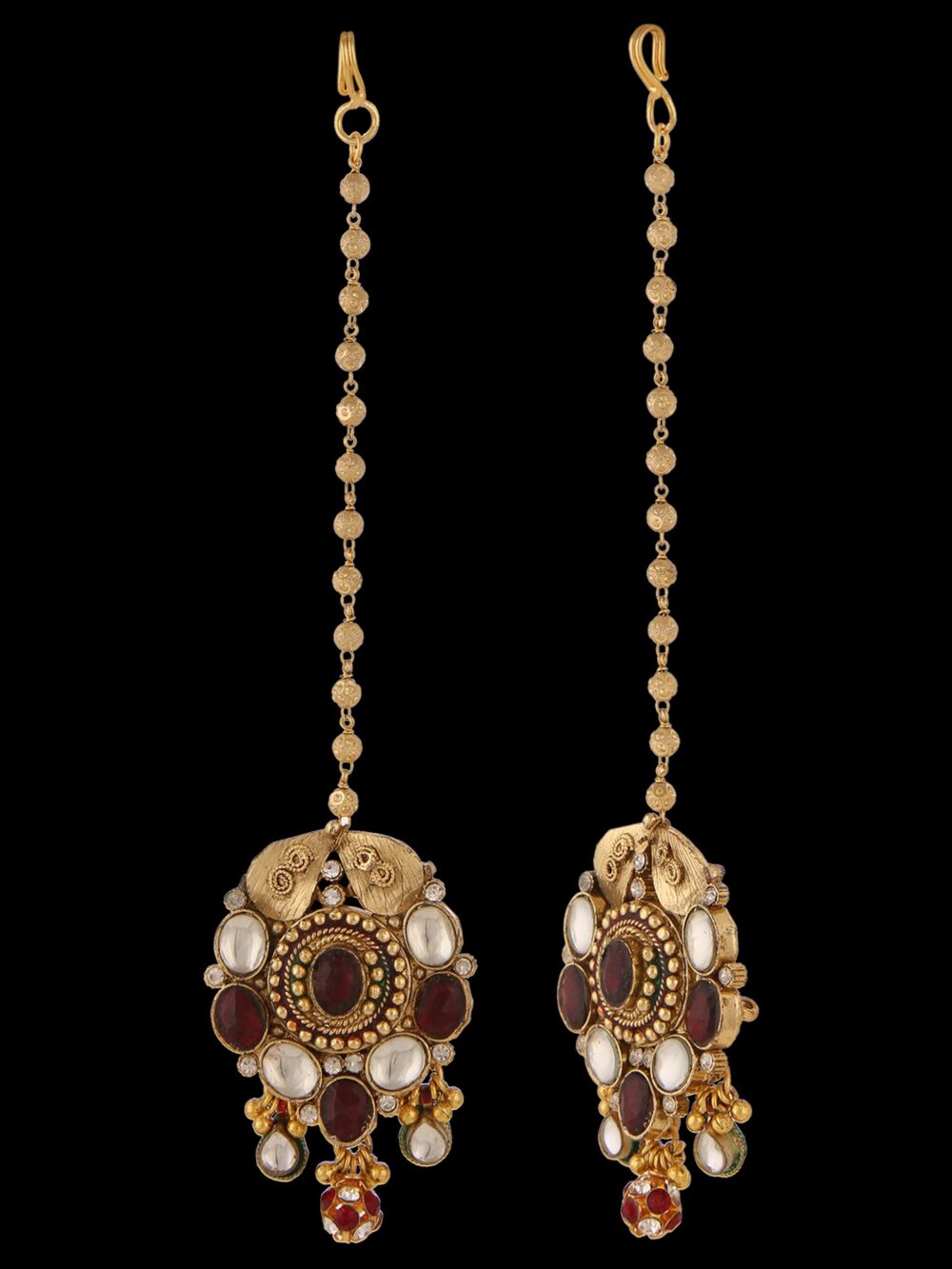 Buy Brown Color Gold Finished Bridal Jewelry Set - Image 6