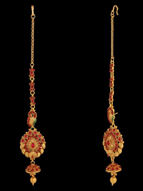 Buy Semi Gold Polished Antique Designer Bridal Jewelry - Image 6