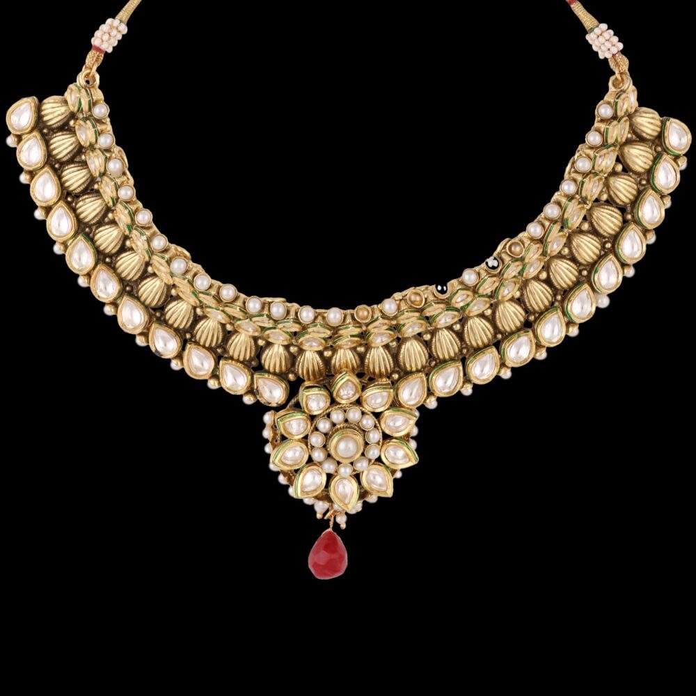 Buy Regal Kundan Bridal Waist Belt - Image 6