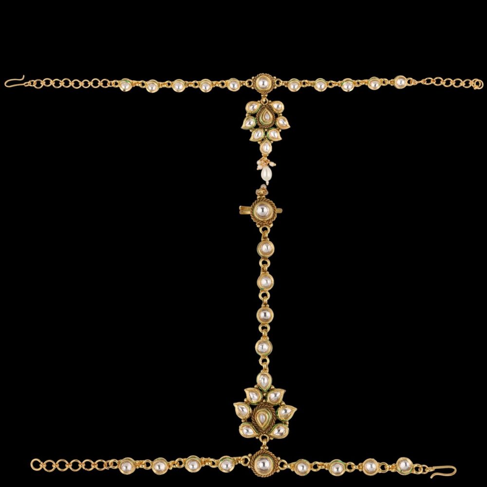 Buy Regal Kundan Bridal Waist Belt - Image 5