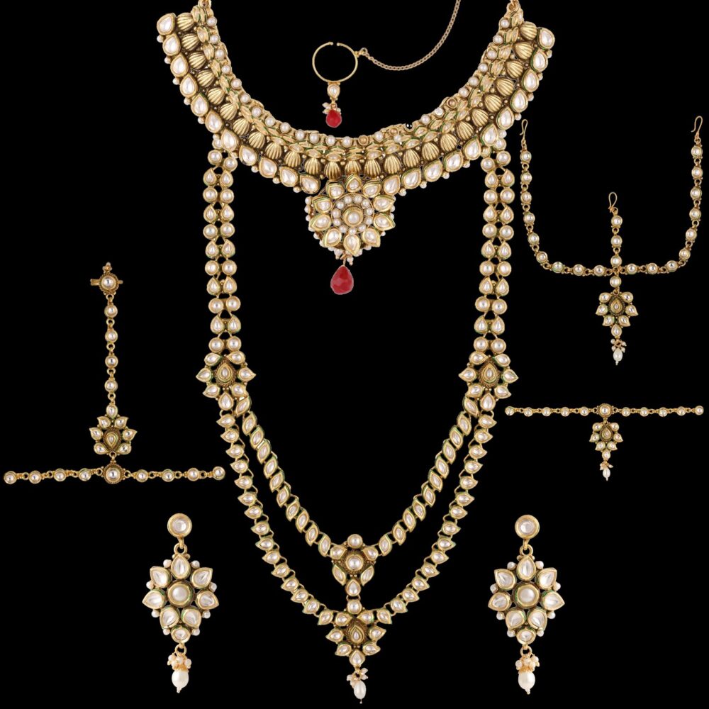 Buy Regal Kundan Bridal Waist Belt - Image 4