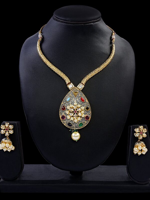 BUY Colourful Round Antique Jewellery Set - Image 6