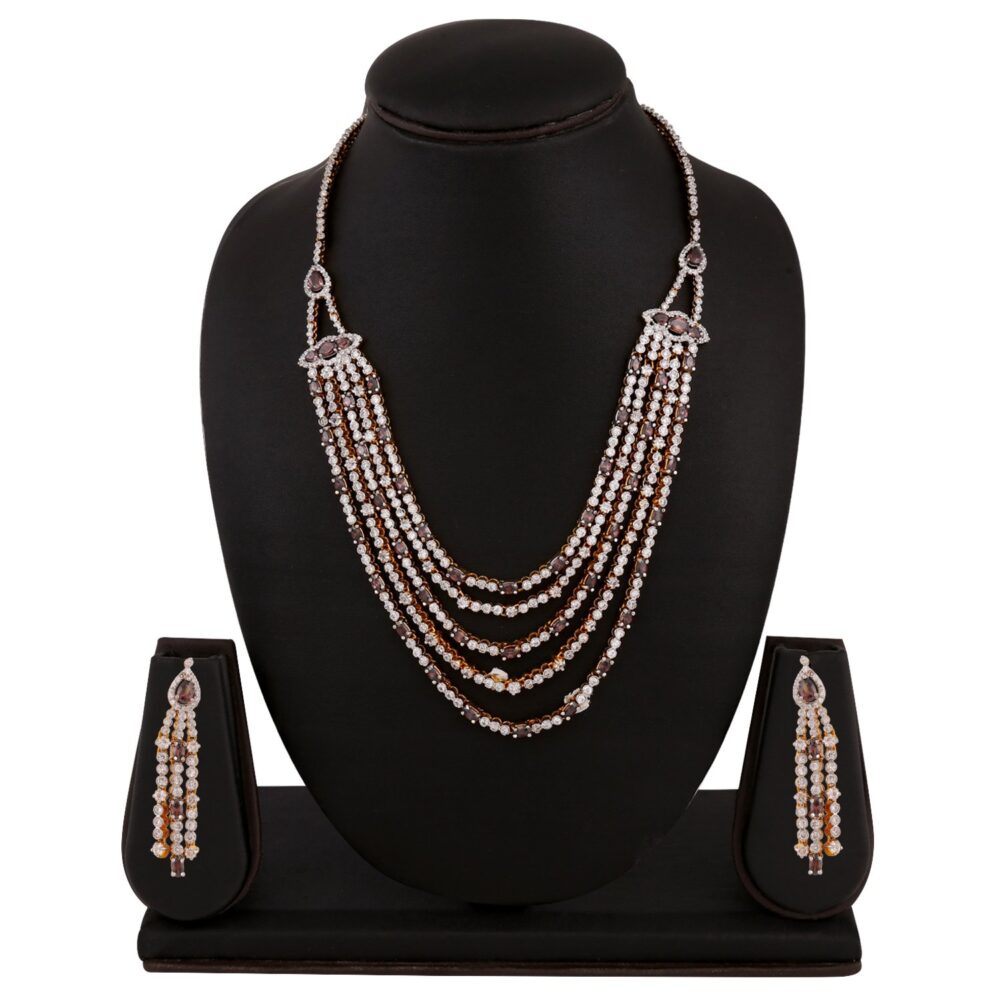 Buy Celestial Serenade American Diamond Necklace Set