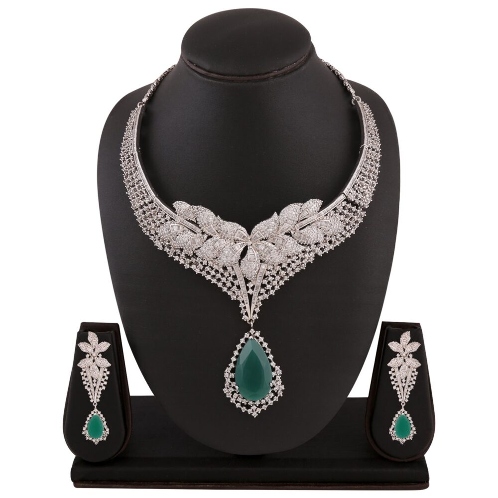 Buy Sparkling Starlight American Diamond Necklace Set - Image 2