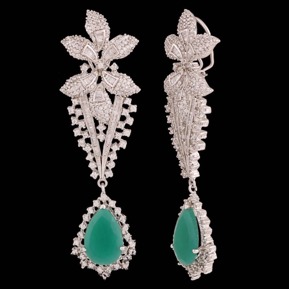 Buy Sparkling Starlight American Diamond Necklace Set - Image 4