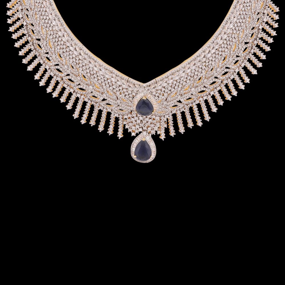 Buy Pearl Prism Paradise American Diamond Necklace Set - Image 3