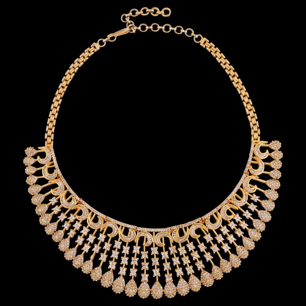 Buy Rare Classic Design American Diamond Kundan/ Damini Jewelry Set - Image 4