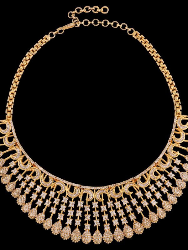 Buy Rare Classic Design American Diamond Kundan/ Damini Jewelry Set - Image 4