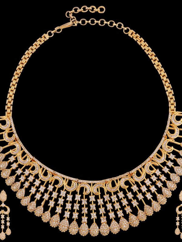 Buy Rare Classic Design American Diamond Kundan/ Damini Jewelry Set - Image 5
