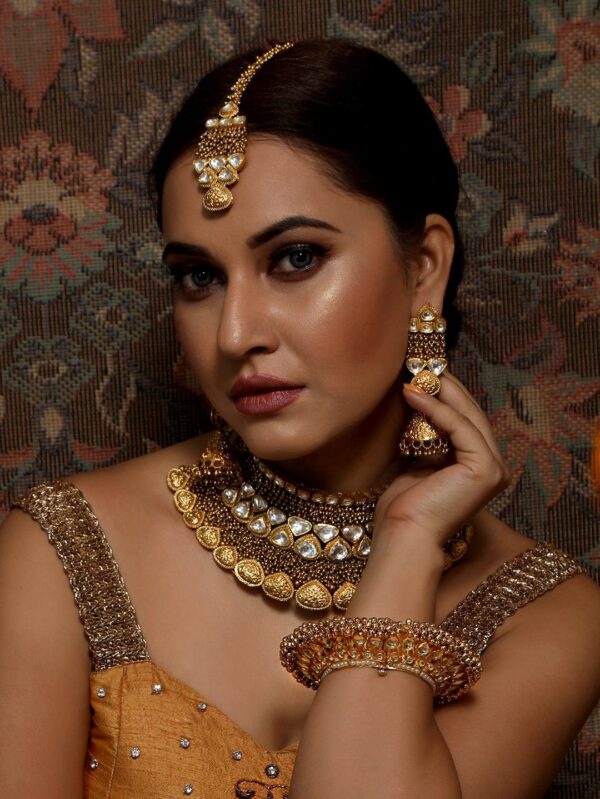 Buy Ethereal Kundan Rani Haar Set - Image 5