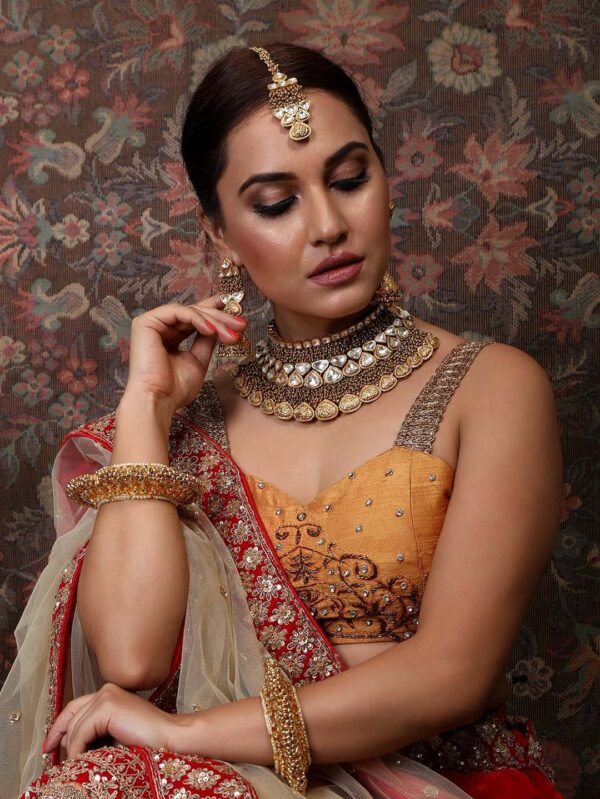 Buy Ethereal Kundan Rani Haar Set - Image 6