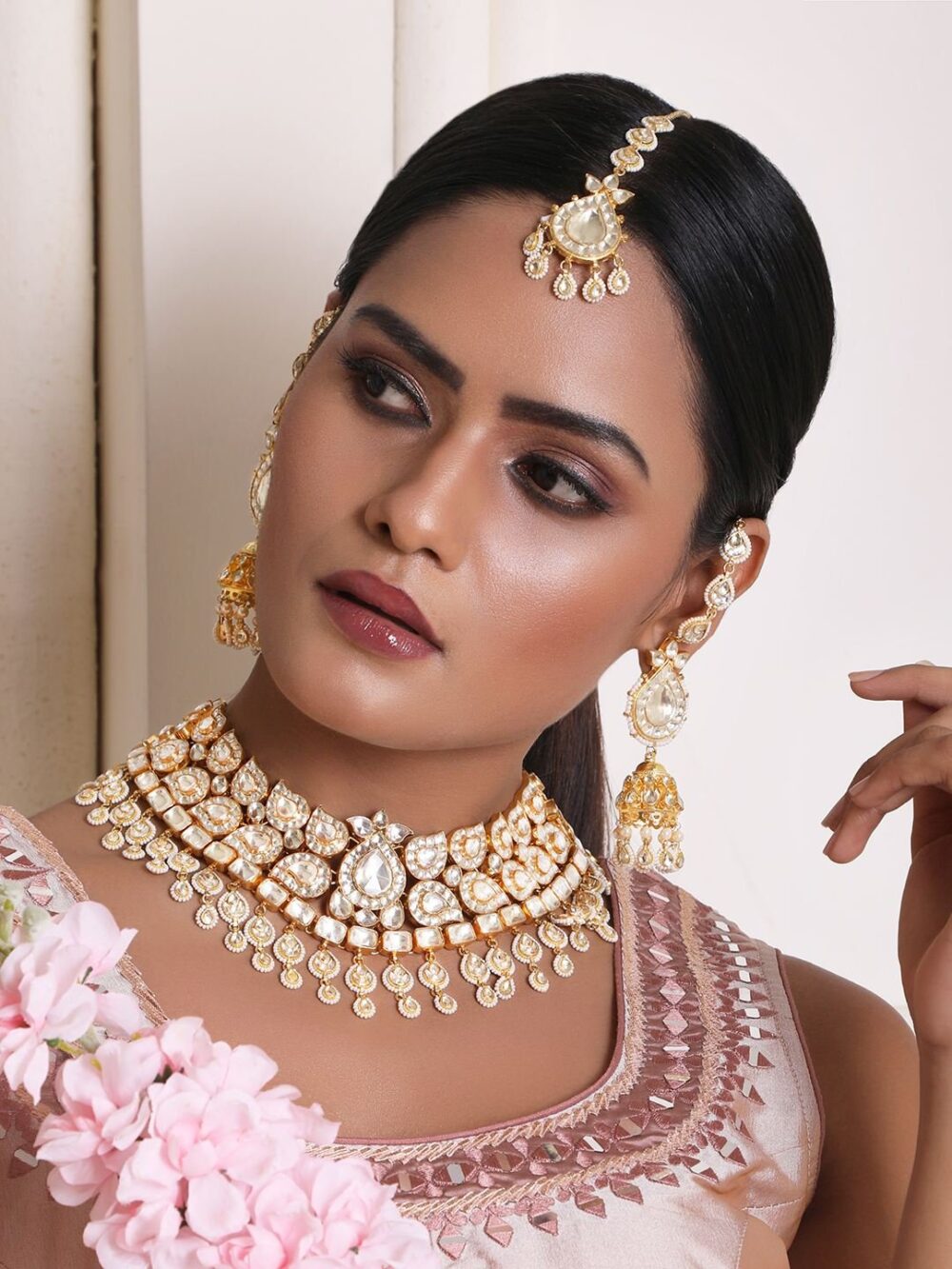 Buy Moonlight Kundan Bridal Ensemble - Image 4