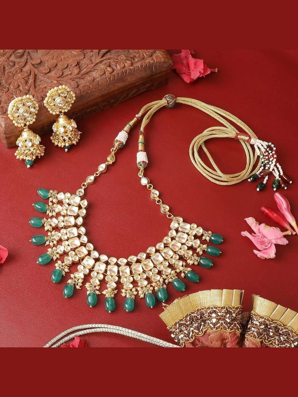 Buy Pastel Blue Moonlight Kundan Kundan Ensemble