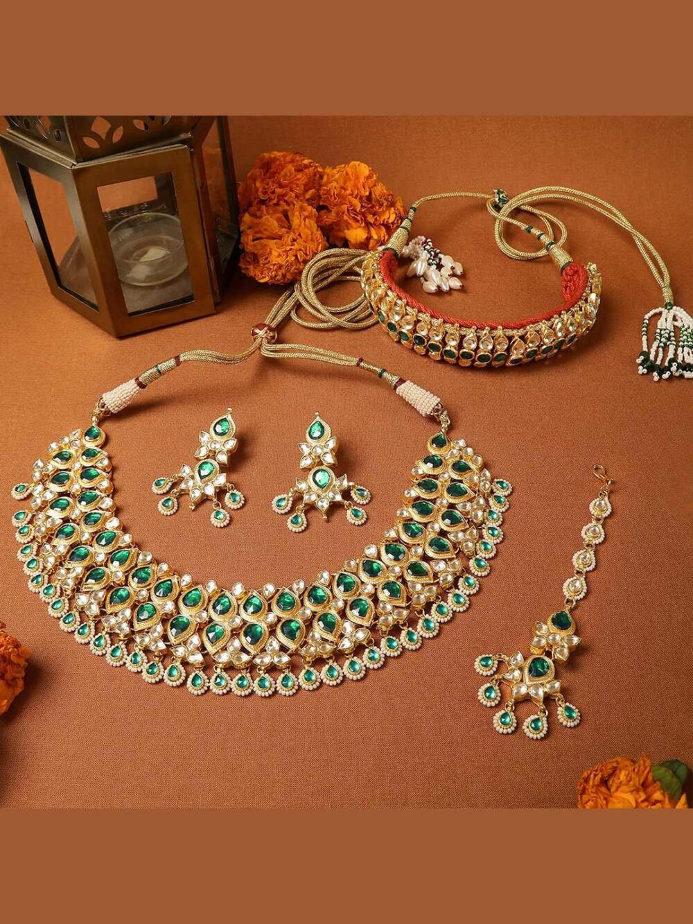 Buy Grand Kundan Polki Necklace - Image 2