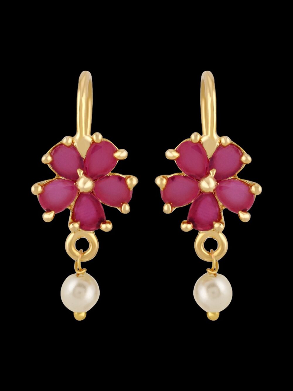 Traditional Micro Gold Polished American Diamond Earrings for Women. EAR841ON - Image 3