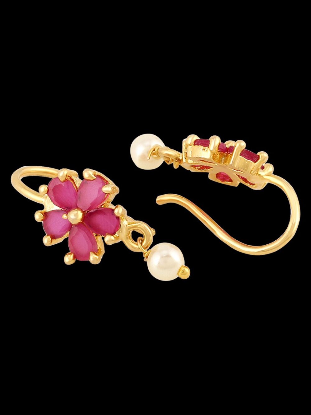 Traditional Micro Gold Polished American Diamond Earrings for Women. EAR841ON - Image 5