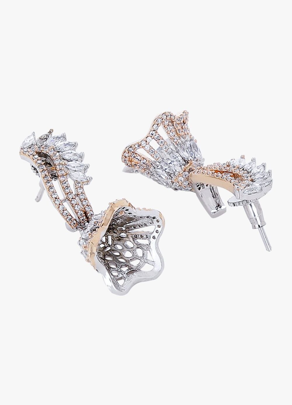 Indian Traditional American Diamond Earrings - Image 5