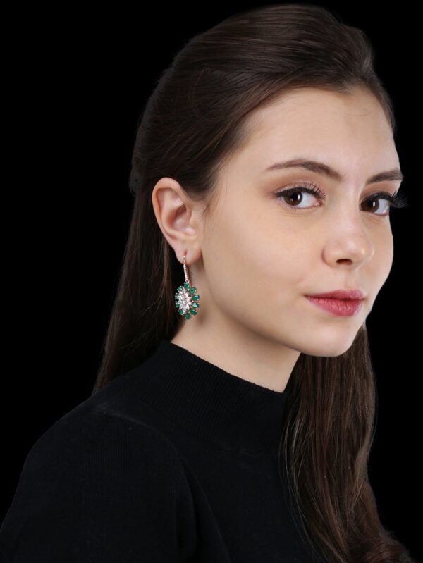 Indian Traditional American Diamond Earrings - Image 2