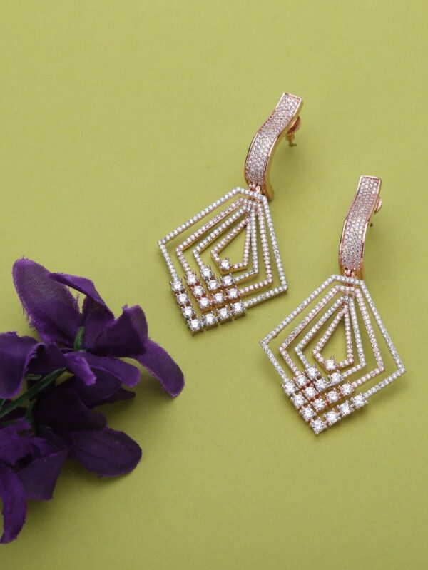 Traditional Micro Gold Polished Semi Precious Stone Earrings for Women. EAR956A