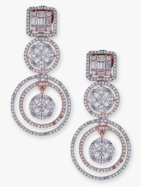 Traditional Micro Gold Polished Semi Precious Stone Earrings for Women. EAR956B - Image 3
