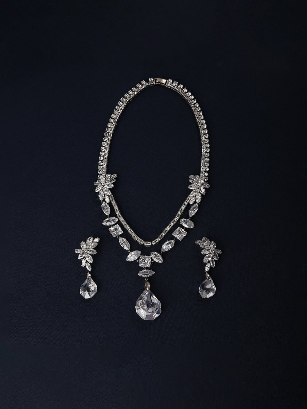 Buy Celestial Crystal American Diamond Necklace Set