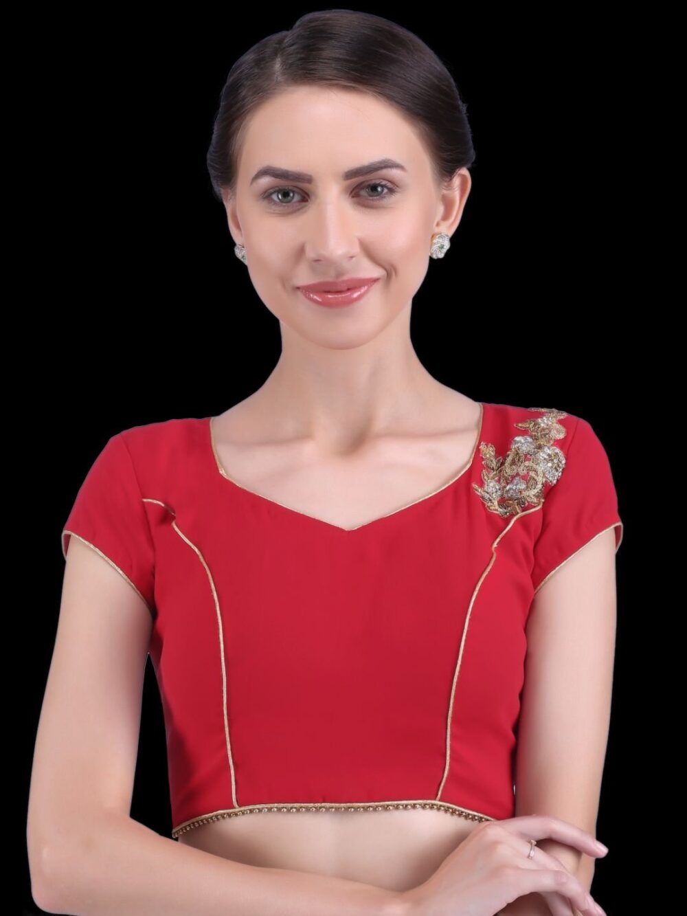 Red georgette blouse